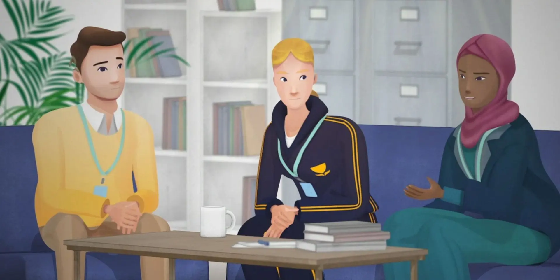 Still from animation on traumatic bereavement
