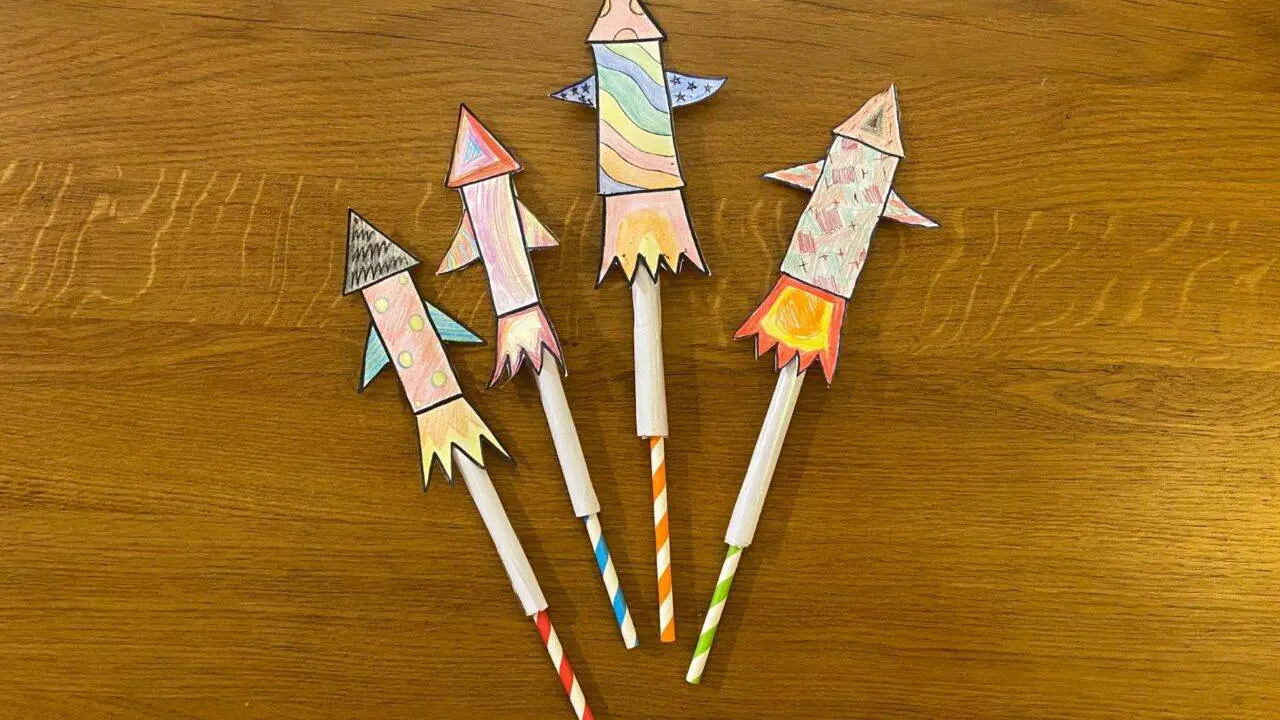 Straw rockets make and talk activity - Winston's Wish