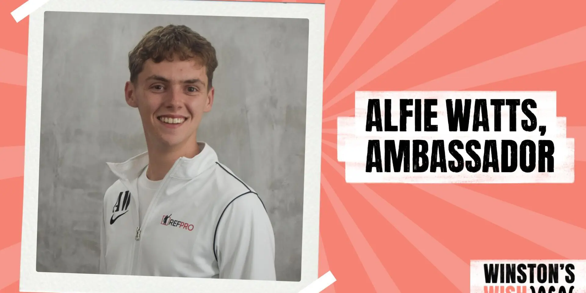 Youth Ambassador Alfie Watts from the BBC TV show, Race Across the World