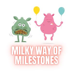 10 Milky Way of Milestones Milky Way of Milestones icon featuring aliens of worry and happiness