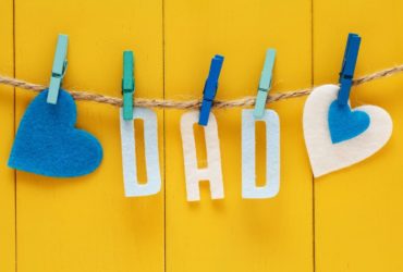 Father's Day - bereaved young people - blog Felt letters spelling dad pegged to a string