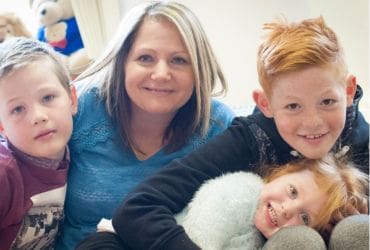 Woman with three children - talking about a new relationship